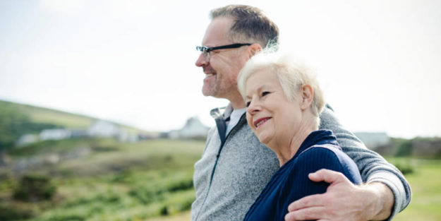 Elderly Couple Looking at the Horizon with Corona Estate Planning Attorney.