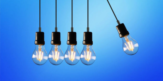 Classic Newton's Cradle Kinetic Made of Light Balls, Hudack Law Estate Planning Attorney in Corona.