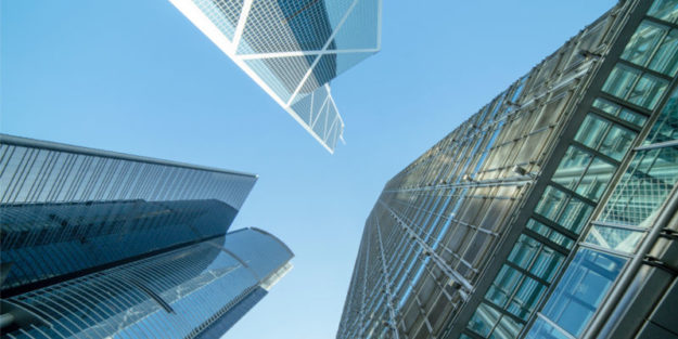 View of a Skyscraper Business From the Ground at Corona Estate Planning Attorney.