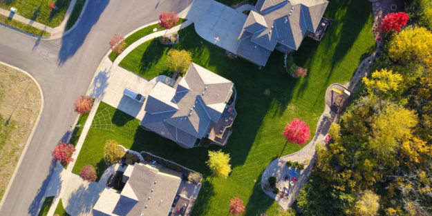 View from above of Three Grey Houses, Estate Planning Attorney.
